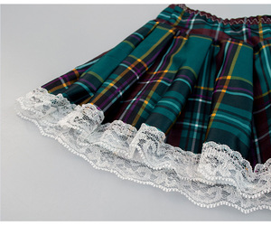 Ensemble de costume d'écolière à volants et dentelle à nœud écossais sur le devant, lingerie sexy à col en V profond et manches courtes pour femme, idéal pour le cosplay d'étudiante - Product Image 3