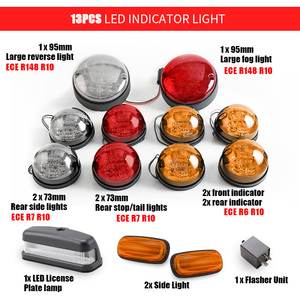 Kit de mise à niveau des feux indicateurs LED homologués E-Mark E24 R10 pour Land Rover Defender TD5 & Puma 1984+7" Phare + Clignotant complet - Product Image 2
