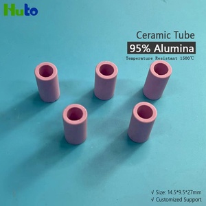 Huto ท่อฉนวนเซรามิกอลูมินาผลิต95% โรงงานทนอุณหภูมิสูง14.5*9.5*27มม - Product Image 2