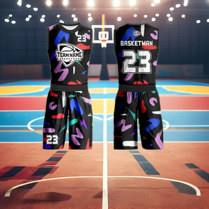 Basketman Mannen Aanpasbare Basketbalkits Snel Droog Ademende Sportkleding Met Truien Shorts Sublimatie Bedrukt Teamsets - Product Image 1