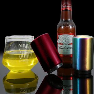 Ouvre-bouteille automatique multifonction en acier inoxydable coloré de taille moyenne, design écologique, ouvre-bouteille créatif pour vin, canettes et bocaux - Product Image 5