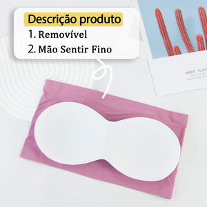 Sexy biancheria intima sul petto avvolta <span class=keywords><strong>senza</strong></span> cuciture <span class=keywords><strong>senza</strong></span> bordi reggiseno sportivo Design semplice con una sola parola tubo di circonferenza - Product Image 4