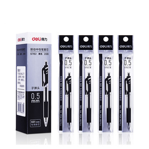 Deli S782 Push Button Neutral Pen Refills 0.5mm Bullet Tip 20 Pack For Student Office Use - Product Image 2