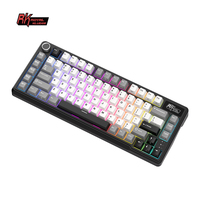 Royal Kludge RK L75 Mocha Grey 85 Key Diy Tri-Mode RGB Filaire Bt 2.4G Clavier Mécanique Sans Fil