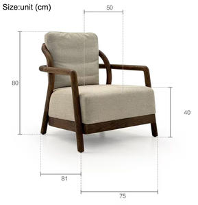 Silla de ocio de estilo chino, sillas con base de madera maciza, respaldo curvo, silla de salón para sala de estar, oficina en casa, silla de recepción - Product Image 6