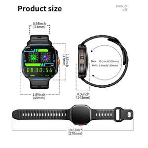 Montre connectée LOKMAT <span class=keywords><strong>APPLLP</strong></span> <span class=keywords><strong>6</strong></span> Max 4G, processeur quadricœur SC8541E, 3 Go + 32 Go, Android 8.1, appel vidéo, fréquence cardiaque (noir) - Product Image 6