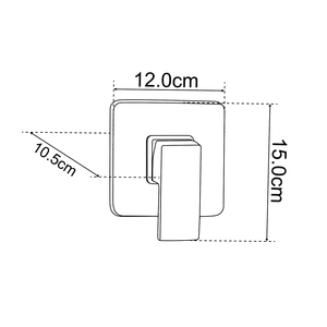 Metalique F340001-BG <strong>Shower</strong> Valve Handle Bathroom <strong>Shower</strong> Mixer Valve Kit <strong>Shower</strong> <strong>Control</strong> Square Single Function Brushed Gold - Product Image 4