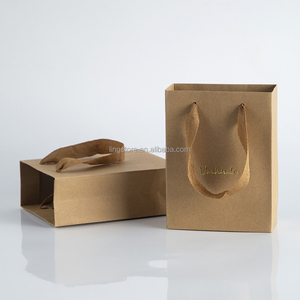 Sacs en papier kraft brun de luxe modernes de haute qualité, solides, 16x8x22cm, pour emballage de bijoux, sacs de shopping, sacs cadeaux pour magasins de détail - Product Image 2