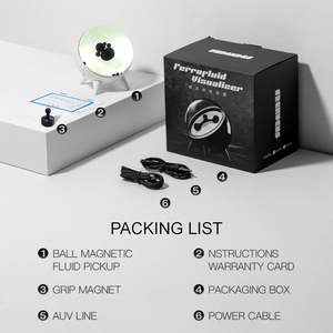 Regalo <span class=keywords><strong>di</strong></span> Natale: Ferrofluido Danzante Intelligente con <span class=keywords><strong>Ritmo</strong></span> Musicale, Altoparlante Ferrofluido Compagno Musicale/Partner Sonoro, Lampada con Display Ferrofluido - Product Image 6