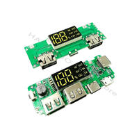 Module de charge pour batterie au lithium 18650 avec affichage numérique, sortie double USB 5V2.4A 2A 1A et module amplificateur d'affichage