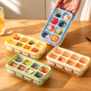 Bandeja para Cubitos de Hielo de Material PP Premium con Tapa, Molde para Hielo Fácil de Desmoldar, Libre de BPA, Fabricante de Hielo Doméstico, Compatible con OEM ODM - Product Image 5