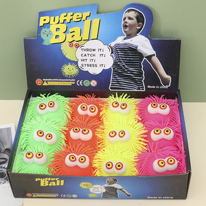 Autonomy Puffer Ball 9cm Protruding Eye Fuzzy Ball Flashing Light Up Stress Relief Toy For Kids And Youth Unisex - Product Image 2