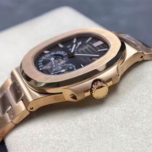 Reloj Mecánico Automático de Fase Lunar al por Mayor con Esfera Texturizada, Indicador de Reserva de Marcha y Brazalete Integrado para Negocios - Product Image 3