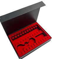 Boîte cadeau en carton noir épais personnalisée, boîte d'emballage à fermeture magnétique, boîte intérieure en carton personnalisée