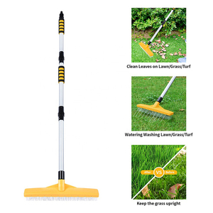 Vertak <span class=keywords><strong>brosse</strong></span> <span class=keywords><strong>de</strong></span> nettoyage <span class=keywords><strong>de</strong></span> jardin multifonction, flux d'eau, <span class=keywords><strong>balai</strong></span> <span class=keywords><strong>de</strong></span> jardin, poignée télescopique, tapis, râteau à gazon artificiel - Product Image 1
