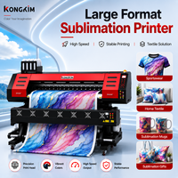 Machine d'impression par sublimation industrielle KONGKIM 4ft 5ft 6ft 8ft 10ft 1.3m 1.6m 1.8m 2.5m 3.2m avec têtes d'impression Epson I3200