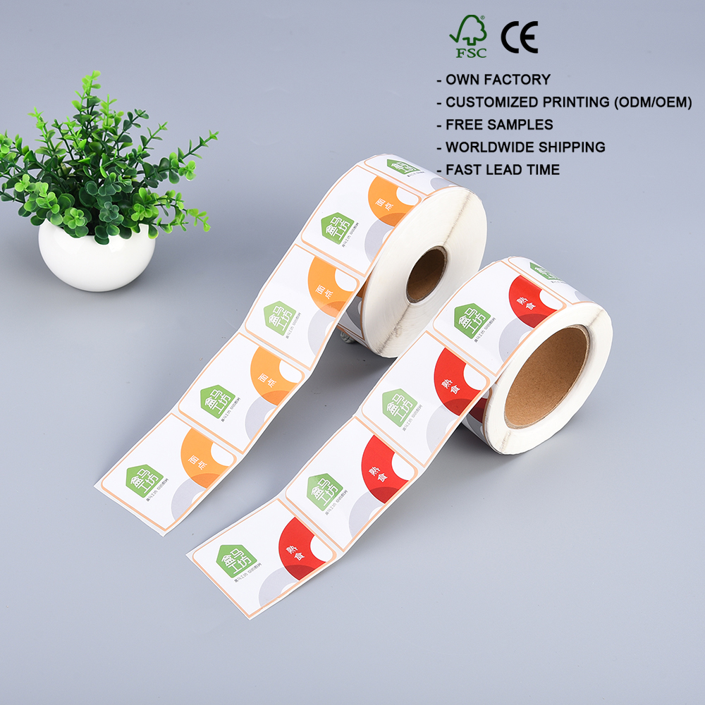 High Quality Luxury Printing Health Care Product Small Roll Waterproof White Printing Sticker Label for Bottle Jar