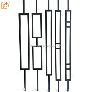 Vente <span class=keywords><strong>en</strong></span> gros carré décoratif intérieur noir 1/2 "* 44" broches d'escalier <span class=keywords><strong>en</strong></span> <span class=keywords><strong>fer</strong></span> <span class=keywords><strong>forgé</strong></span> à simple et double <span class=keywords><strong>cercle</strong></span> balustres d'escalier <span class=keywords><strong>en</strong></span> métal - Product Image 4