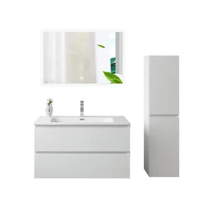 Vasques en céramique Armoire supérieure Bassin Salle de bain Vanité flottante avec miroir étanche - Product Image 1