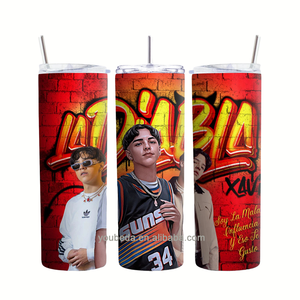 Quantité minimale de commande bas Sublimation personnalisée imprimé Xavi La diabla nouvelles tasses de gobelet de qualité alimentaire 20oz avec tasse de fête en paille - Product Image 1