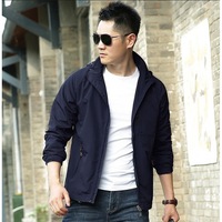 Blouson bomber léger brodé pour homme, style décontracté, coupe-vent, à capuche, pour la randonnée, fin, transfrontalier