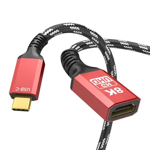 USBC-HDMIケーブル8KタイプCオス-HDMIメスコンバーター (HDTVモニタータブレット用) Thunderblot3-HDコード