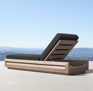 Chaise longue <span class=keywords><strong>de</strong></span> piscine en teck moderne pour le <span class=keywords><strong>soleil</strong></span> et les loisirs en extérieur - Product Image 5