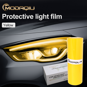 Modaqiu 2025 Bán Buôn Bán Hàng Trực Tiếp Màu Vàng Xe Đèn Pha Bảo Vệ Phim 7.5 Mil Ánh Sáng Phim Coloredlight Xe Ánh Sáng TPU Tint - Product Image 4