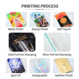 Sacs en aluminium autoportants refermables laminés personnalisés, qualité alimentaire, sacs à café personnalisés, sachets debout - Product Image 6