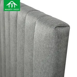 Factory Headboard King Size Upholstered Tufted Gray Fabric Leather Hotel Apartment Bed Base Frame Headboards For Queen Beds