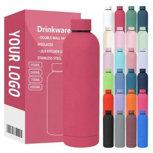 Bouteilles isothermes à double paroi avec logo personnalisé, 350 ml, 500 ml, petite ouverture, en acier inoxydable, bouteille d'eau de sport pour les voyages - Product Image 6