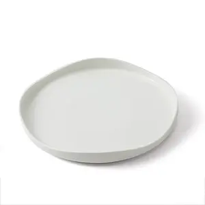 European Ceramic Glaze Matte Flat Plates Nordic Wedding Ceramic Dining Dinner Plate Porcelain Plate