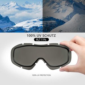 Masque <span class=keywords><strong>de</strong></span> ski et snowboard cylindrique en TPU à porter par-dessus des <span class=keywords><strong>lunettes</strong></span>, avec verres anti-buée <span class=keywords><strong>pour</strong></span> hommes, femmes et jeunes, protection UV à 100 % - Product Image 2