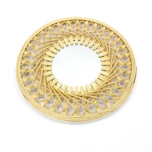 Miroir <span class=keywords><strong>en</strong></span> <span class=keywords><strong>rotin</strong></span> <span class=keywords><strong>naturel</strong></span> fait à la main, <span class=keywords><strong>décoration</strong></span> <span class=keywords><strong>murale</strong></span> de salon personnalisé, art de maison, nouveau - Product Image 1