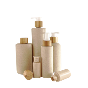 Thân Thiện Với Môi Phân Hủy Sinh Học 300Ml Mỹ Phẩm Container 500Ml Rơm Lúa Mì HDPE Nhựa Chai Dầu Gội Đầu Nắp Tre Matte Kem Mắt - Product Image 1