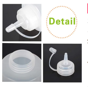 Juego de 4 Botellas de Plástico para Condimentos de 8/12/16/24 oz con Tapas para Salsas, Ketchup, BBQ, Pintura, Aceite de Oliva - Product Image 5
