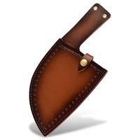 Couteau à désosser incurvé de haute qualité de 7 pouces couteau d'abattage couteau de boucher en acier inoxydable forgé à la main