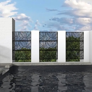 Panneaux de clôture décoratifs modernes autoportants en métal avec revêtement en poudre pour la sécurité domestique et l'utilisation en jardin - Product Image 6