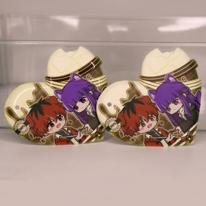 Gantungan Kunci PVC Bentuk Hati Logo Kustom 2d 3d Lucu Promosi Gantungan Kunci Cokelat Hati Lucu Logo Kustom - Product Image 4