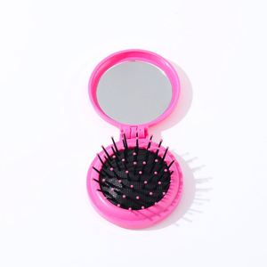 Portable Mini Folding Comb Airbag Massage <b>Round</b> Travel With Mirror Hair <b>Brush</b> for Children - Product Image 6