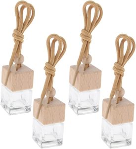 Mini bouteille vide en verre de 8ml avec couvercle en bois pour diffuseur de parfum Meilleure usine de voiture unique et fantaisie - Product Image 2