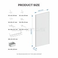 Sistem Pengorganisir Dinding Garasi dengan Gantungan Pegboard Logam, Tempat Pajangan Pegboard, dan Kotak Penyimpanan untuk Peralatan Bengkel