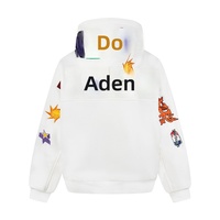 Cardigan à capuche zippé brodé de lettres colorées style rétro américain, pour homme et femme, collection Printemps, Nouvel An, Marque de mode pour couple