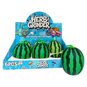 4Parts Green <b>Herb</b> Grinder with Watermelon 6pcs/Display <b>Box</b> Metal Tobacco Grinder Smoke Shop Accessories - Product Image 5