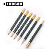 Карандаши из натурального дерева, графит для гольфа с ластиками, короткий черный карандаш, все виды цветов или набор HB B 2B 3B 4B