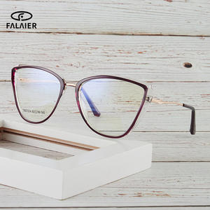 Monturas de Gafas de Ojo de Gato FalaiEr TR90 TR87074 53-18-140, Gafas de Lectura Unisex con Bloqueo de Luz Azul - Product Image 2