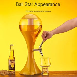 Dispensador de Jugo con Diseño de Copa de Fútbol, Torre de Cerveza Amarilla de 1.5L, Logotipo Personalizado - Product Image 4