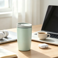 Gobelet isotherme à double paroi en acier inoxydable 12oz 20oz, anti-fuite, avec couvercle rabattable, portable, pour le bureau, le yoga, les activités de plein air, cadeau