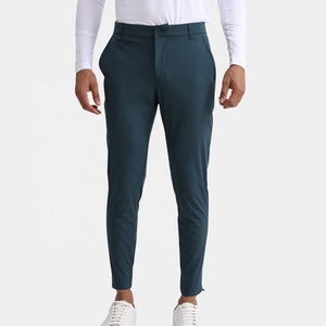 Vente en gros de pantalons de jogging de sport vierges pour hommes avec logo personnalisé de haute qualité 95% nylon 5% élasthanne vêtements de golf extensibles dans les quatre sens - Product Image 1