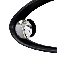 Miroir d'angle mort de luxe sans cadre pour voiture, réglable à 360 degrés, grand angle, miroir auxiliaire de rétroviseur, installation facile, 2 pièces